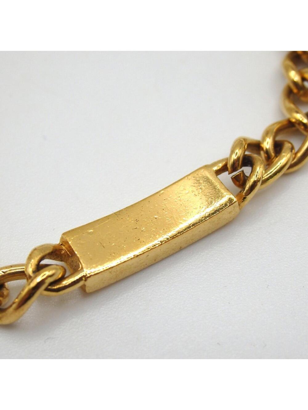 Authentic Christian Dior logo bracelet metal[Used] - Picture 3 of 6
